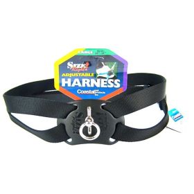 Coastal Pet Nylon Adjustable Harness - Black - Large (Girth Size 28"-36")