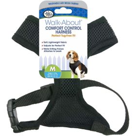 Four Paws Comfort Control Harness - Black - Medium - For Dogs