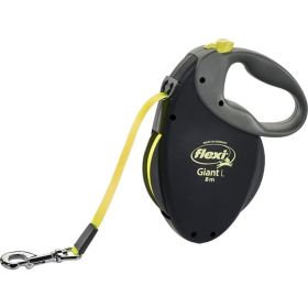 Flexi Giant Retractable Tape Dog Leash - Black / Neon - Large - 26' Long