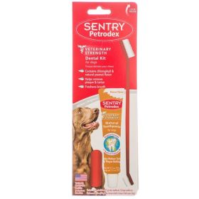 Petrodex Dental Kit for Dogs - Peanut Butter Flavor - 2.5 oz Toothpaste