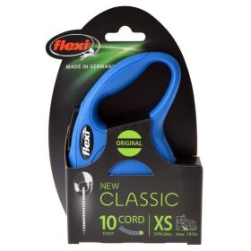 Flexi New Classic Retractable Cord Leash - Blue - X-Small - 10' Lead