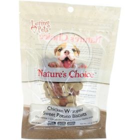 Loving Pets Natures Choice Chicken Wrapped Sweet Potato Biscuit  Treats