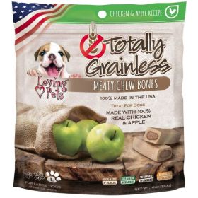 Loving Pets Totallys Meaty Chew Bones - Chicken & Apple - 6 oz