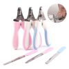 2Pcs/set Pet Grooming Tools Stainless Steel Nail Clippers Dogs Cats Nail Scissor Nail Cutter Puppy Kitten Grooming Nail Grinder