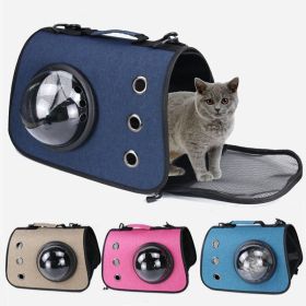 Cat Backpack Carrier with Window Bag Transport Cat Carrier Space Transparent Backpack for Small Dogs Cat Accessories Pet Carrier (Color: rose red)