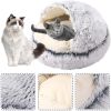 New Style Pet Cat Bed Dog Bed Round Plush Warm Cat's House Soft Long Plush Best Pet Bed Dogs For Cats Nest 2 In 1 Cat Accessorie