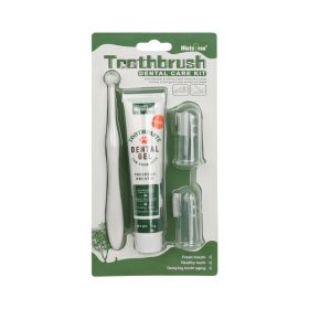 3 Piece Oral Finger Brush Kit For Dogs (Type: Vanilla Flavor)