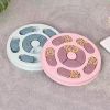 New Dog Food Slow Feeding Disc Anti-choking Round Feeder Plastic Interactive Puzzle Toy